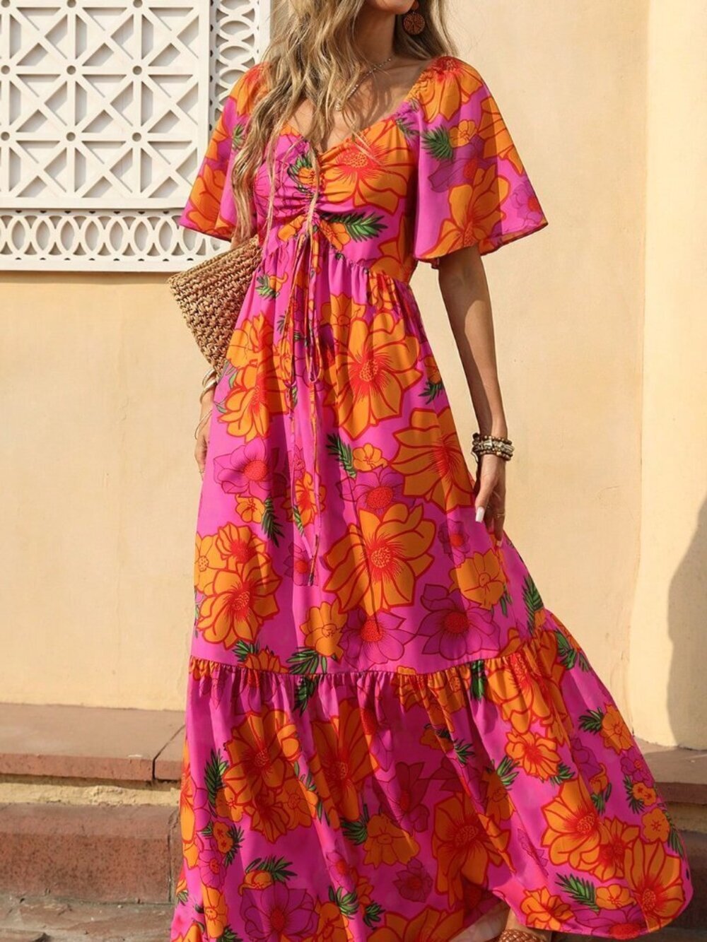 Multicolor Boho Women's Bohemian Maxi Dress
